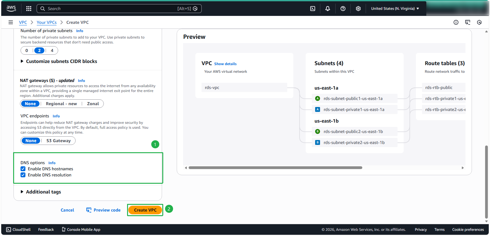 Create a VPC