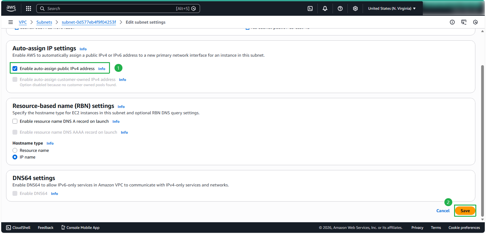 Create a VPC