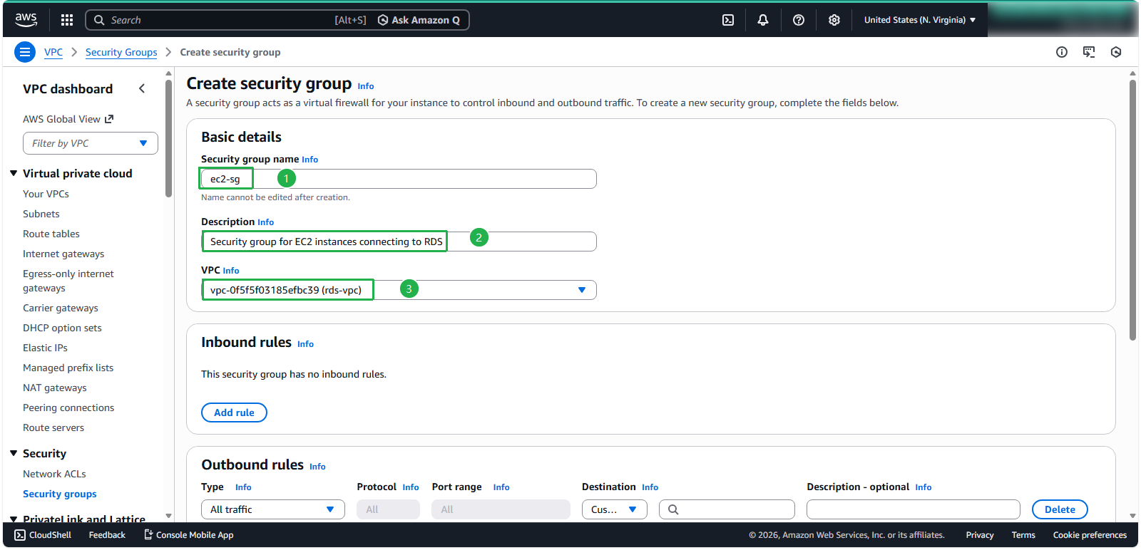 Create a Security Group