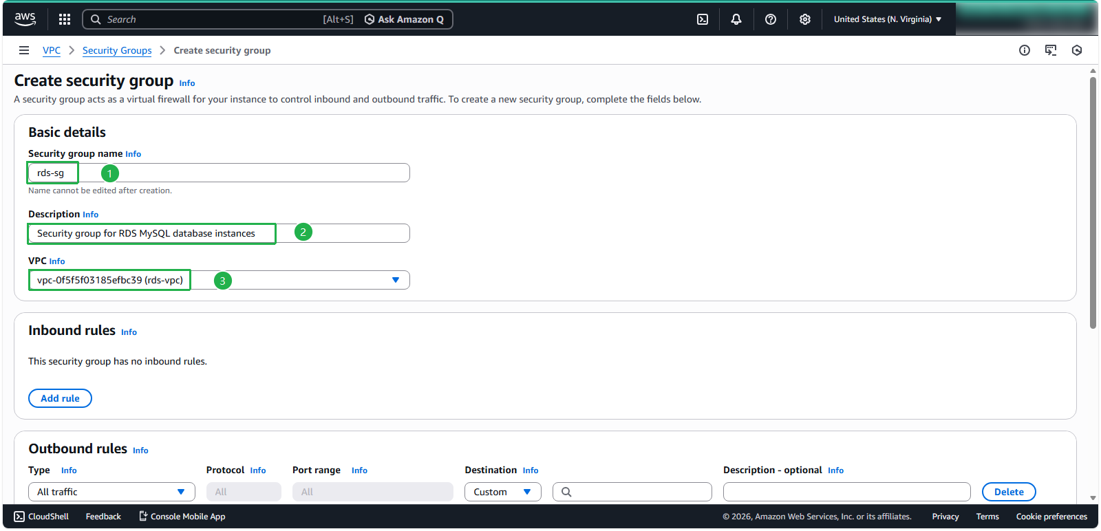 Create a Security Group
