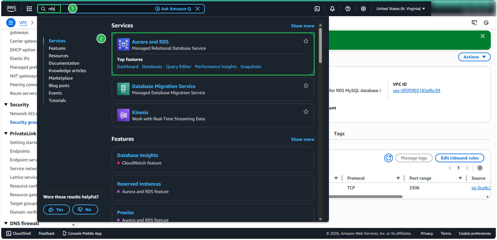 Create DB Subnet Group