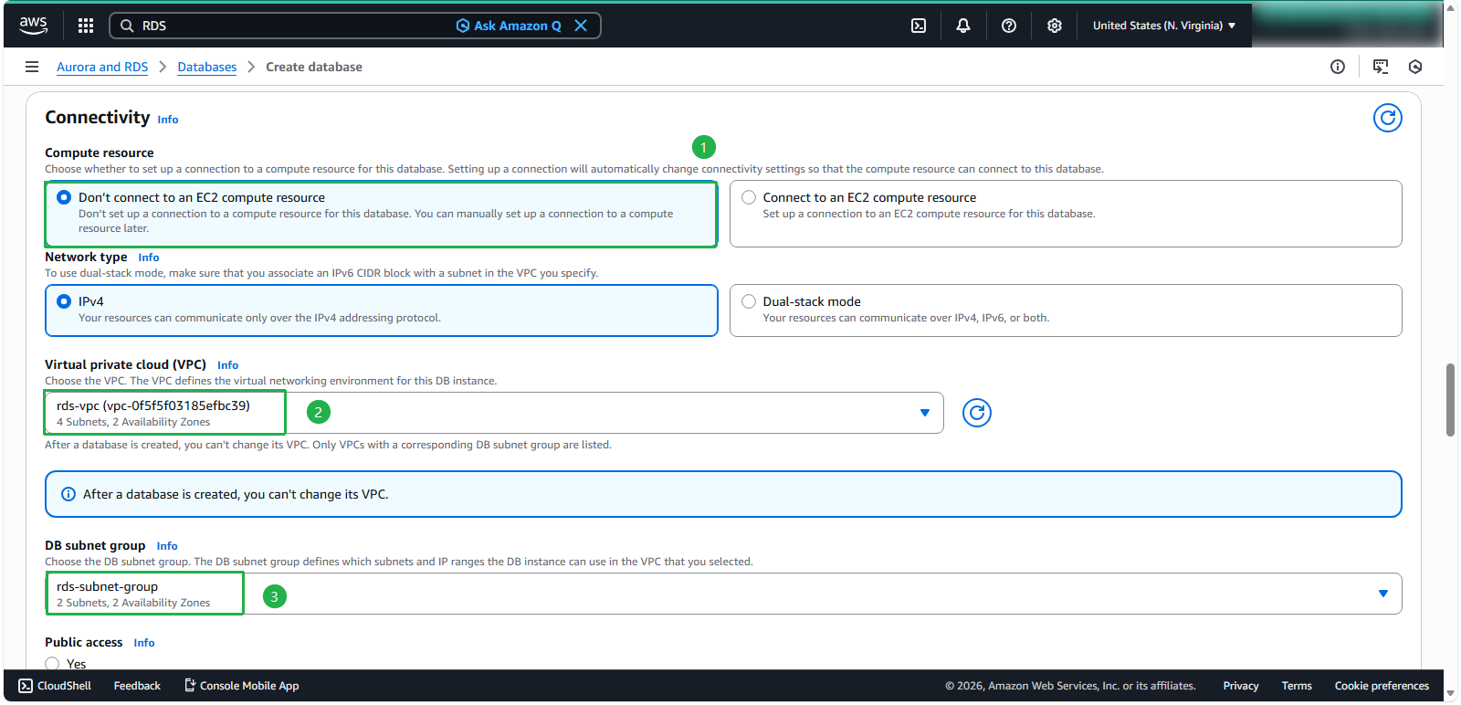 Create a VPC