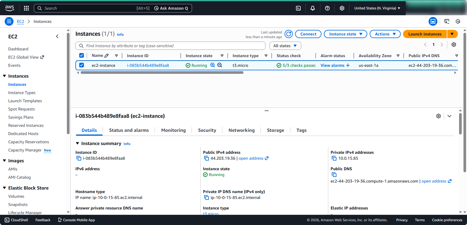 Instance Launch Confirmation