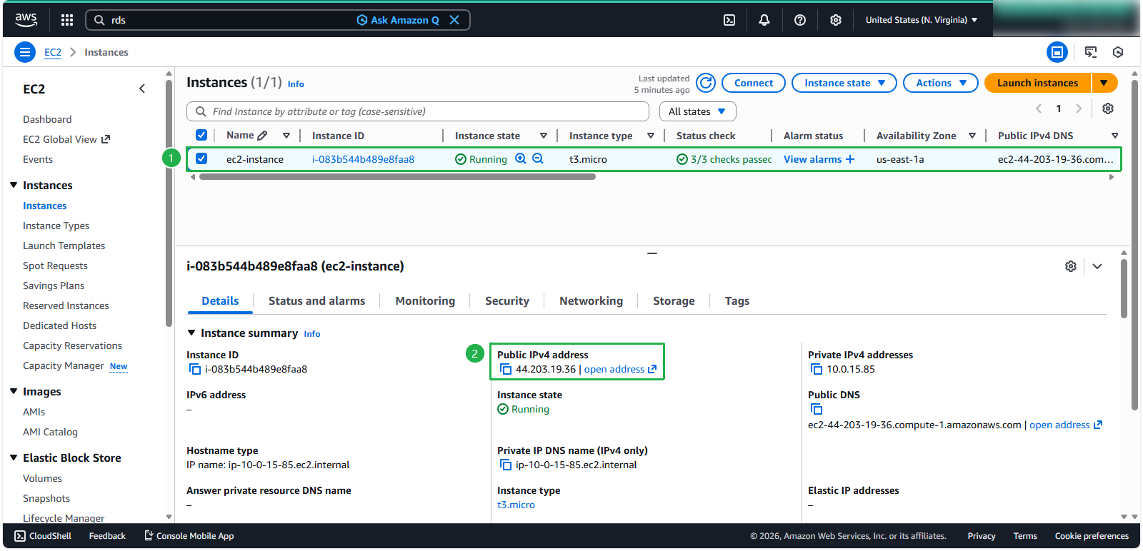 Instance Launch Confirmation
