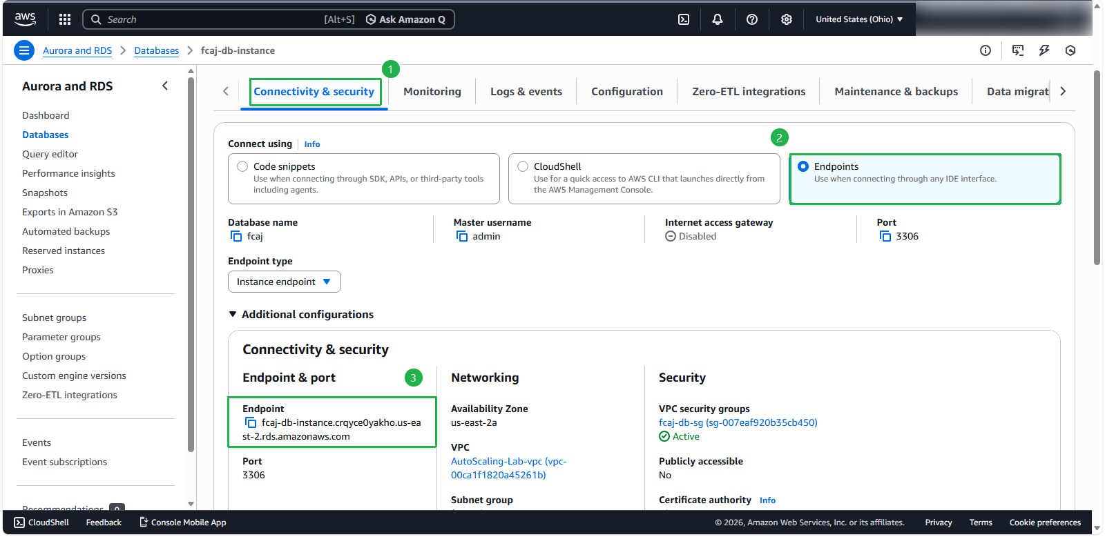 Create a VPC